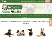 Tablet Screenshot of k9korralsrq.com